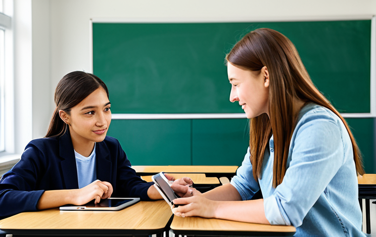 Modern Classroom Scenario**

"A diverse group of students collaborating on a project in a bright, modern classroom. The scene showcases active learning with students discussing ideas, using tablets, and working together around a table. The teacher is guiding the discussion, not lecturing. Focus on engagement and collaboration. Fully clothed, appropriate attire, safe for work, perfect anatomy, natural proportions, high quality, professional educational illustration."

**