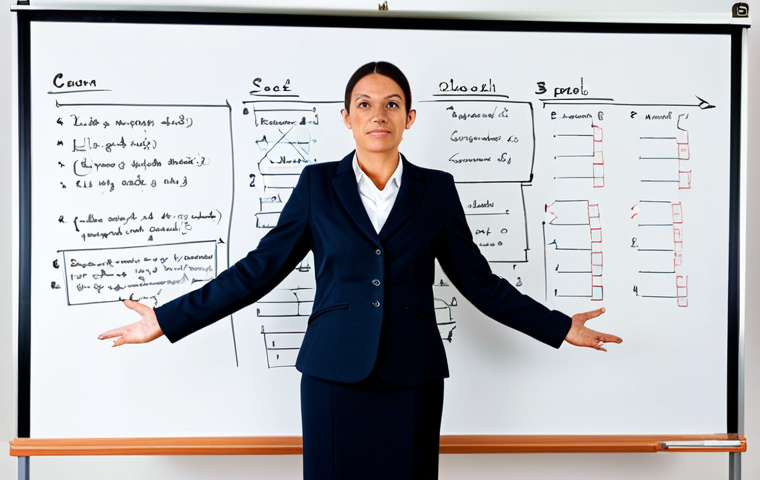 **

"A grammar teacher in a modest, professional outfit, standing in front of a whiteboard filled with Spanish sentence diagrams, fully clothed, safe for work, perfect anatomy, correct proportions, natural pose, professional studio lighting, high resolution."

**