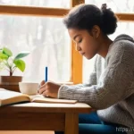 국어 독서 교육에서의 요약 및 정리법 - **Prompt:** A young adult, around 20-25 years old, of diverse ethnicity, deeply engaged in active re...