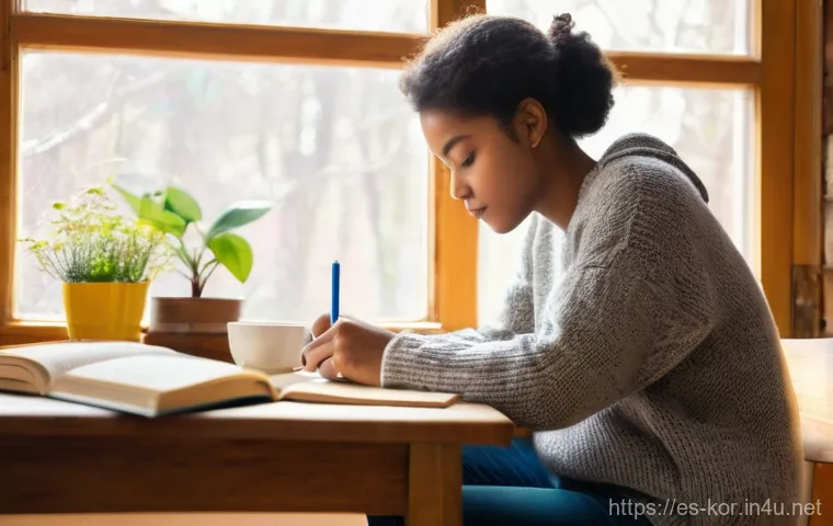 국어 독서 교육에서의 요약 및 정리법 - **Prompt:** A young adult, around 20-25 years old, of diverse ethnicity, deeply engaged in active re...